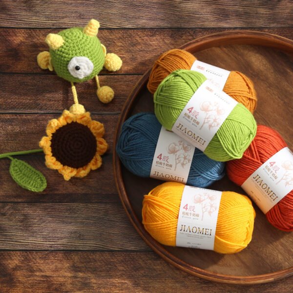 Soft Cotton Yarn for Crochet Knitting DIY Handmade Craft Projects