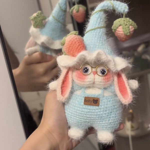Cute Handmade Crochet Bunny Plush Doll Soft Amigurumi Toy Gift